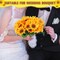 8 Pcs Fake Sunflower Bouquets, 11.8 in Artificial Sunflowers with Stems for Home, Kitchen, Table Centerpiece, DIY Decor